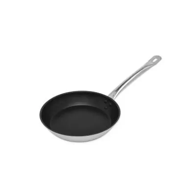 E42005 Сковорода с ручкой, d=20 h=4см., нерж.сталь с антипригарным покрытием