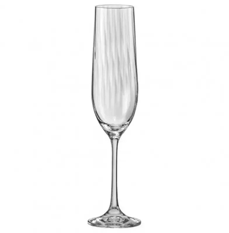 Бокал для шампанского, Crystalex, Viola Waterfoll, 190 мл (набор 6 шт, цена указана за 1 шт)