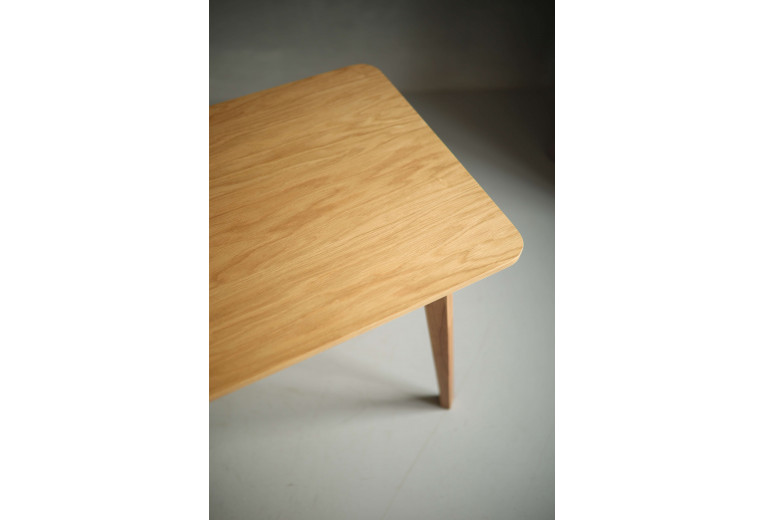 Стол прямоуголный с деревянными ножками, цвет натуральный дуб, Дикий лес, 100х60х75 см
