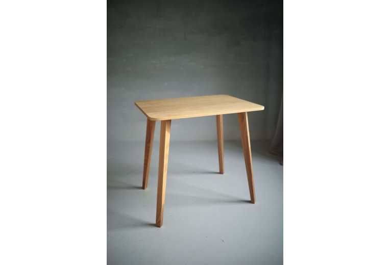 Стол прямоуголный с деревянными ножками, цвет натуральный дуб, Дикий лес, 120х80х75 см
