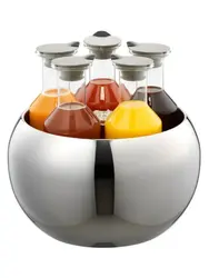 Емкость для охлаждения бутылок + 5 графинов, Frilich, 35x32 см