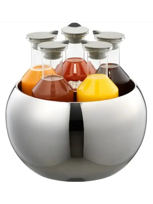 Емкость для охлаждения бутылок + 5 графинов, Frilich, 35x32 см