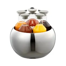 Емкость для охлаждения бутылок + 5 графинов, Frilich, 35x32 см