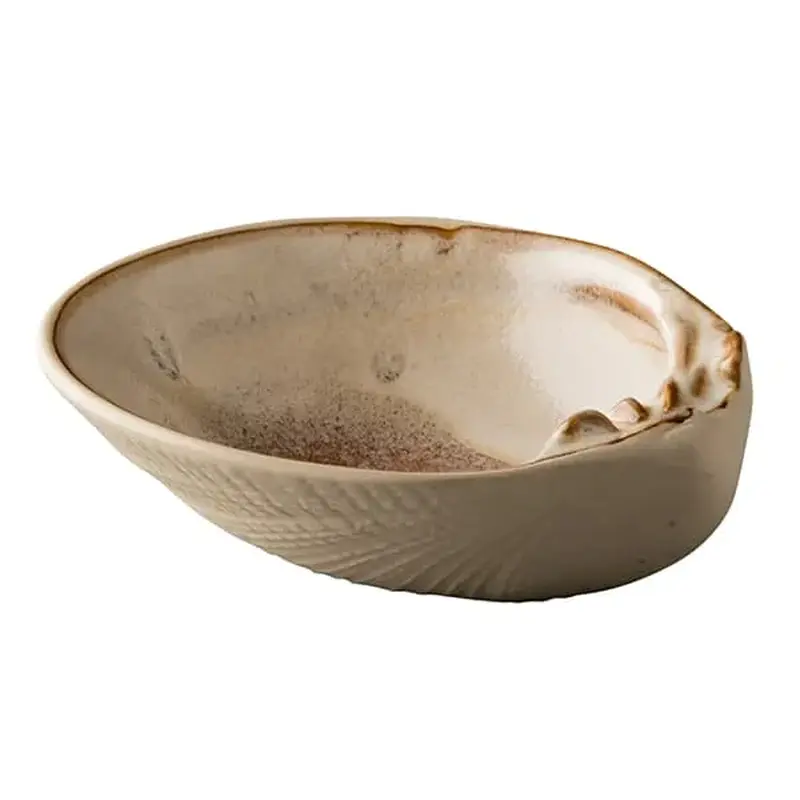 Тарелка Style Point, RAW Design by RBC для презентаций «ракушка» керамика ,L=93,B=90мм бежевый