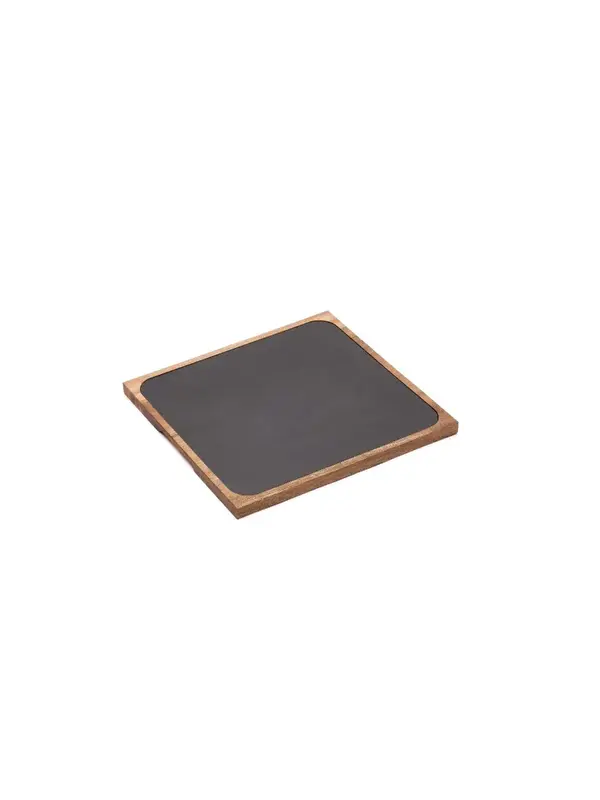 Комплект, Comas, Доска для подачи из акации 32x32x1.5 см + блюдо из сланца 30x30x1.5 см