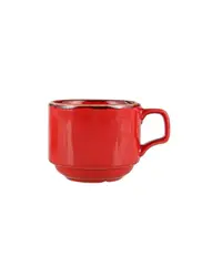 Чашка чайная, стопируемая, Porland, Seasons Red, 177 мл 