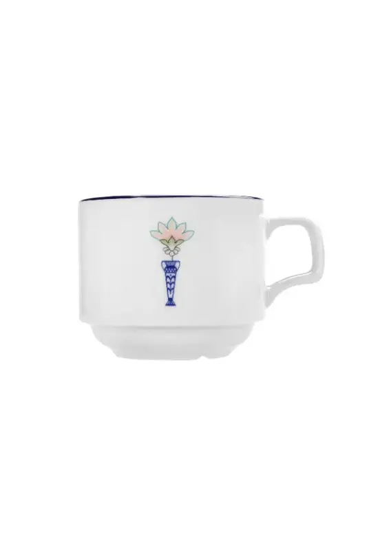 Чашка чайная Porland Vaso Piccolo DS19 200 мл, кант синий