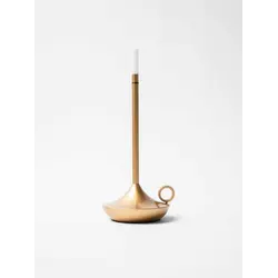 Лампа настольная беспроводная d=11 см. h=25,5 см. 1 цвет, 3 режима яркости, алюм., золотая LED CANDLE MGline