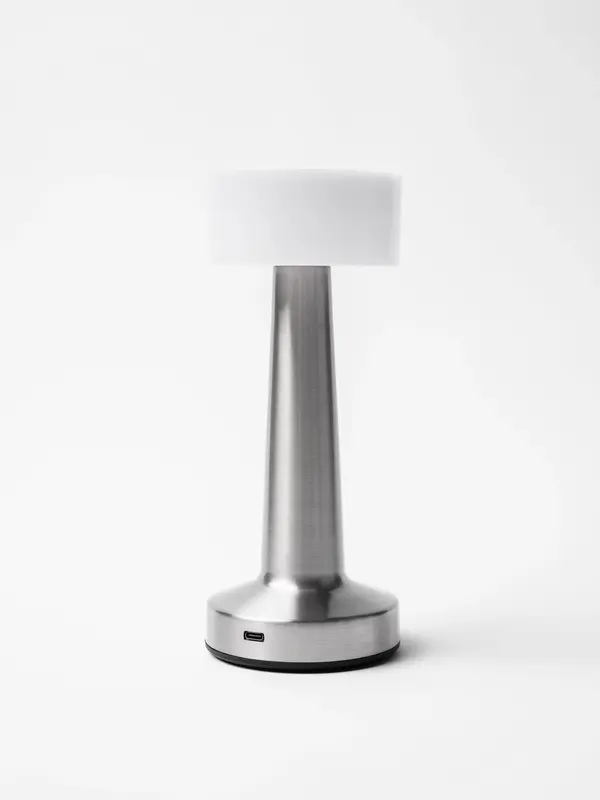 Лампа настольная  d=9 см. h=21,5 см. 3 цвета, сенсорная регулировка яркости, нерж., серебристая LED SIMPLE MGline/1/20/