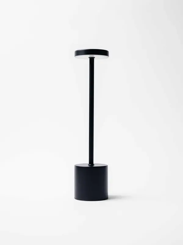 Лампа настольная d=8 см. h=34 см. 3 цвета, сенсорная регулировка яркости, алюм., черная LED METAL MGline