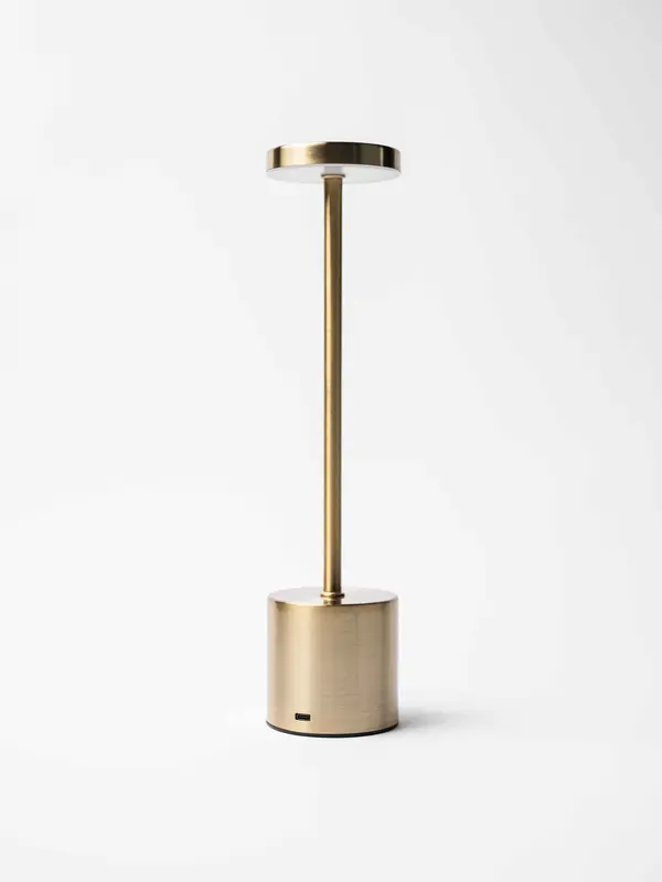 Лампа настольная d=8 см. h=34 см. 3 цвета, сенсорная регулировка яркости, алюм. золотая LED METAL MGline