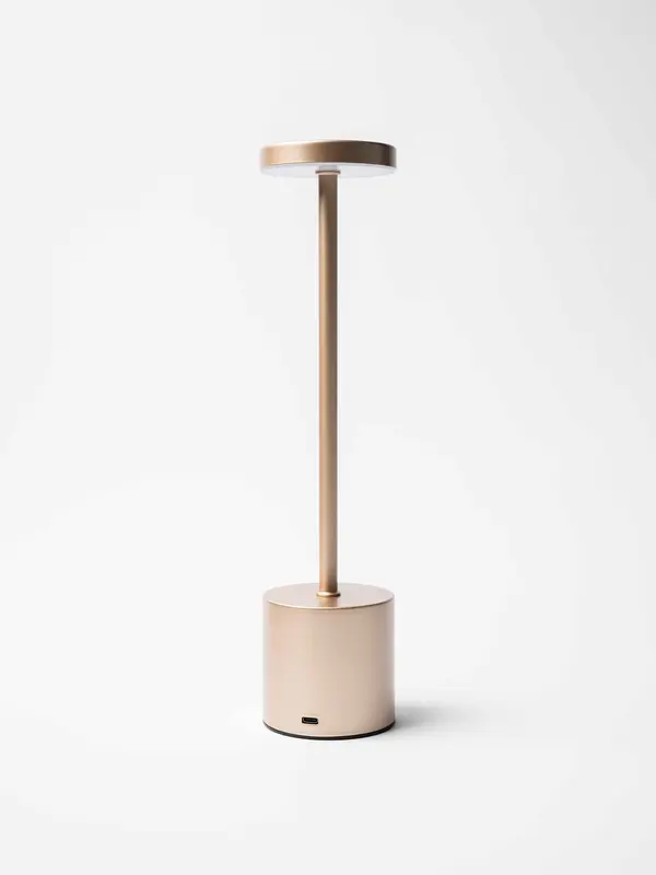 Лампа настольная d=8 см. h=34 см. 3 цвета, сенсорная регулировка яркости, алюм., розовое золото LED METAL MGline