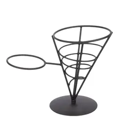 Корзинка для подачи P.L. Proff Cuisine 12*16,4 см Конус с подставкой для соусника