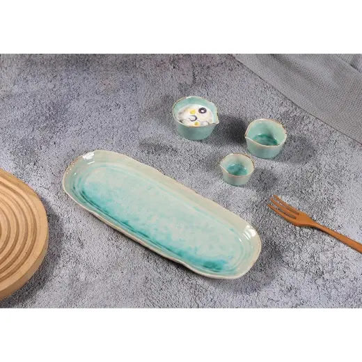 Блюдо овальное P.L. Proff Cuisine Blue Frutti di Mare 32,5x12,5 см h2,5 см