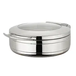 Мармит индукционный KINGO 4 л круглый с откидной крышкой и окном d 30 см