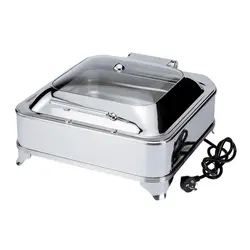 Мармит электрический KINGO 5,1 л 2/3*65 с откидной крышкой и окном