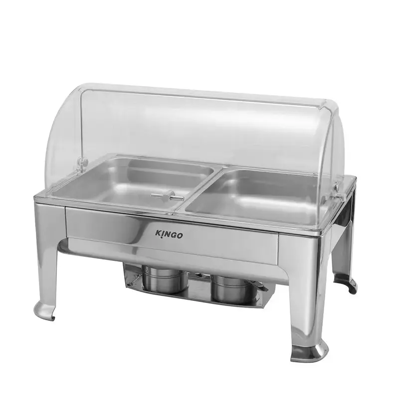 Мармит KINGO 8,3 л 1/1*65 нерж. с откидной Roll-top крышкой поликарбонат