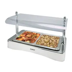 Поднос для выкладки KINGO 63,5*40*40 см нерж. с поликарб. крышой