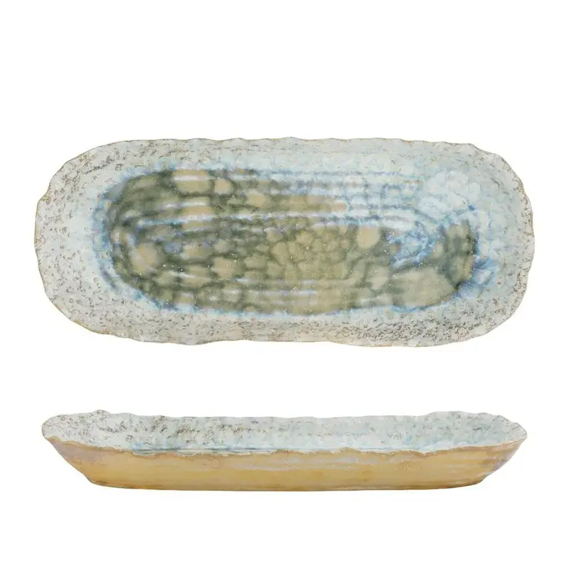 Блюдо овальное P.L. Proff Cuisine Gray Shell Frutti di Mare 34x14,5 см h3,5 см