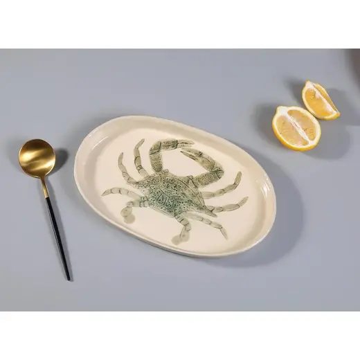 Блюдо овальное P.L. Proff Cuisine Green Frutti di Mare 29x18 см h2,5 см