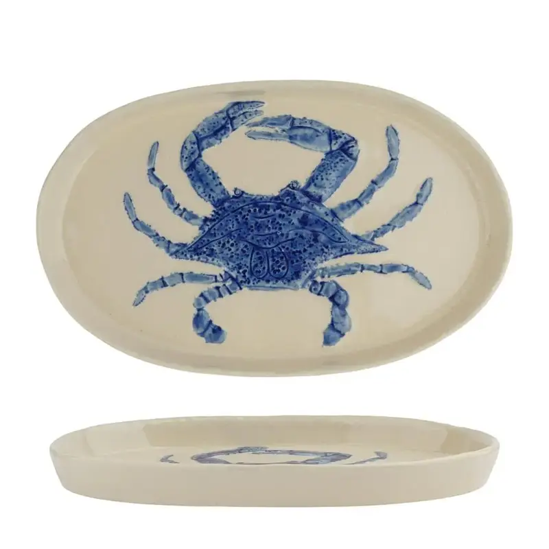 Блюдо овальное P.L. Proff Cuisine Northern Blue Gray Frutti di Mare 29x18 см h2,5 см