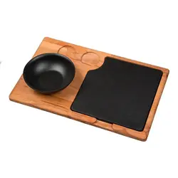 Сковорода LAVA для подачи на дерев. подст. 12 см со вставкой