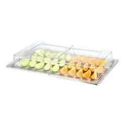 Поднос для выкладки SUNNEX 53*32,5*8,5 см нерж. с пласт. крышкой