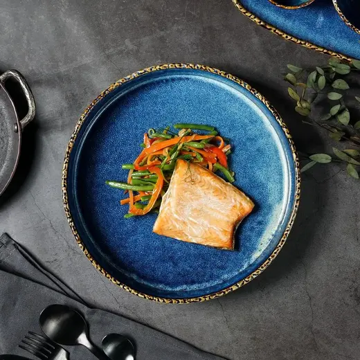 Тарелка с бортом P.L. Proff Cuisine Aqua Blue d 26 см h 4,8 см 1500 мл