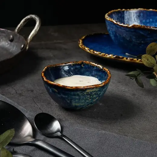 Соусник круглый P.L. Proff Cuisine Aqua Blue 80 мл d 7,6 см h 4 см