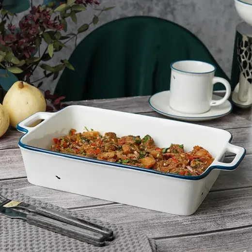 Блюдо прямоугольное с ручками P.L. Proff Cuisine Bakery Fusion 34*20 см h6,6 см 2290 мл
