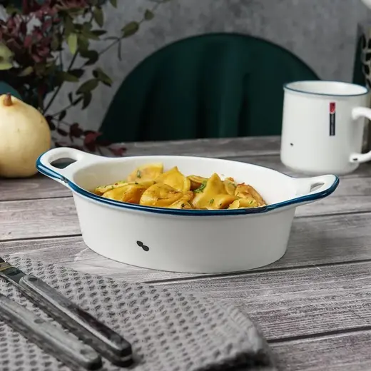 Блюдо овальное с ручками P.L. Proff Cuisine Bakery Fusion 25*16,1 см h5,5 см 880 мл