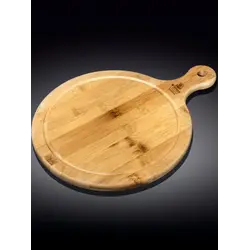 Доска сервировочная с ручкой, Wilmax, Bamboo, 28.5x20.5 см