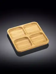 Блюдо 4-х секционное квадратное, Wilmax, Bamboo, 22x22 см