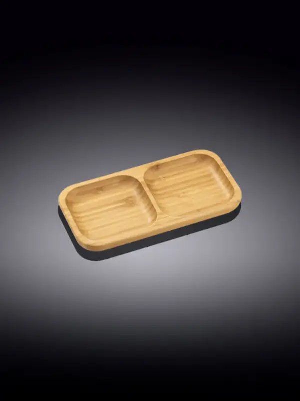 Блюдо 2-х секционное прямоугольное, Wilmax, Bamboo, 22x11.5 см