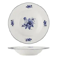 Тарелка глубокая P.L. Proff Cuisine Blue Flower 300 мл d 23 см h4 см