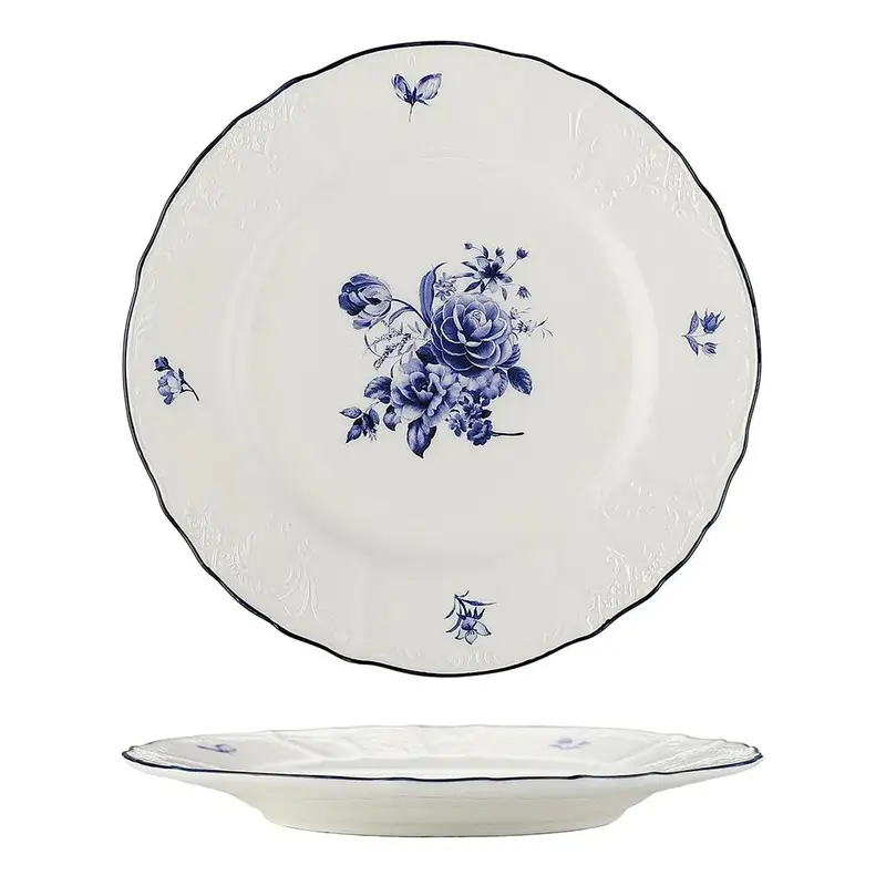 Тарелка P.L. Proff Cuisine Blue Flower 16,6 см h1,4 см