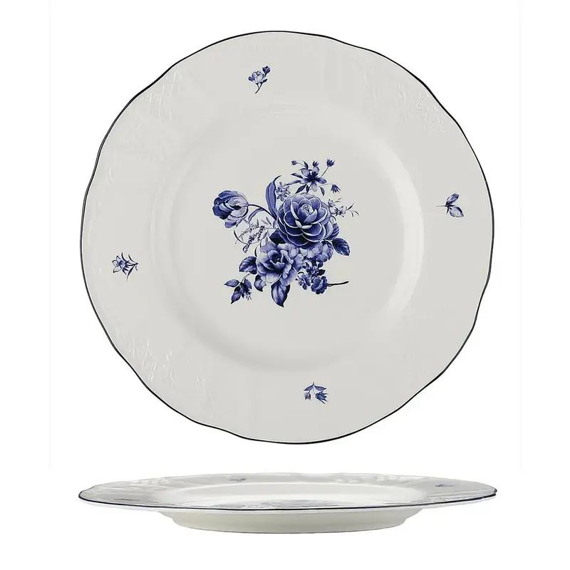 Тарелка P.L. Proff Cuisine Blue Flower d 21,6 см h1,6 см