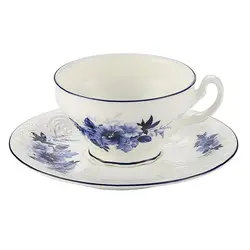 Кофейная пара P.L. Proff Cuisine Blue Flower 90 мл d 7,9 см h5,8 см