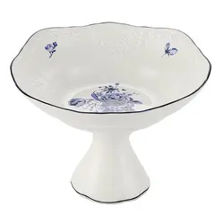 Блюдо круглое на ножке P.L. Proff Cuisine Blue Flower d 15,5 см h11 см