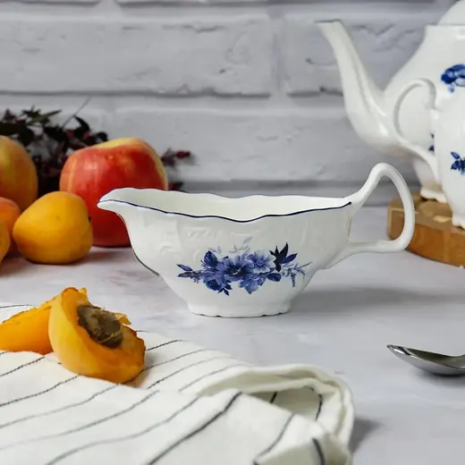Соусник P.L. Proff Cuisine Blue Flower 150 мл 12*5,9 см h7,1 см
