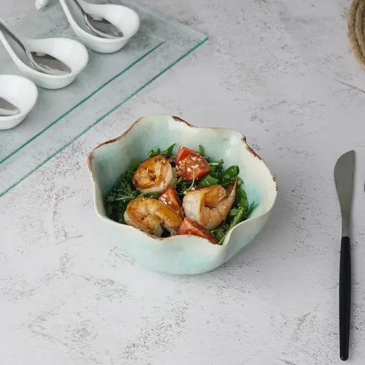 Салатник P.L. Proff Cuisine Sea Blue Flower Frutti di Mare 450 мл 14*13,8 см h7 см