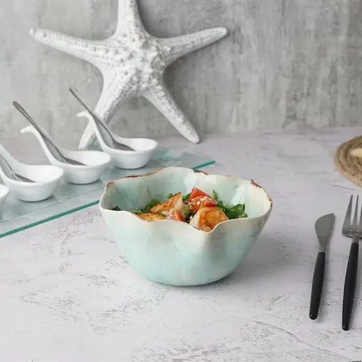 Салатник P.L. Proff Cuisine Sea Blue Flower Frutti di Mare 450 мл 14*13,8 см h7 см