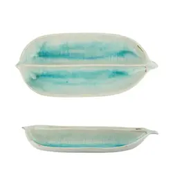 Блюдо овальное 2 секции P.L. Proff Cuisine Sea Blue Frutti di Mare 32,8*15 см h4,5 см