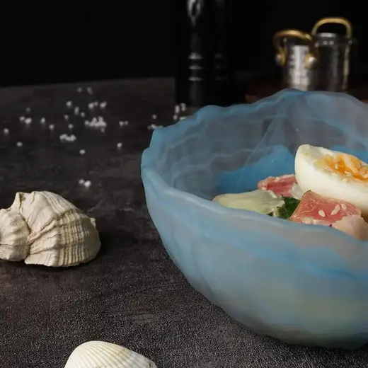 Салатник P.L. Proff Cuisine Blue Sunset матовое стекло 500 мл d 15 см h7 см