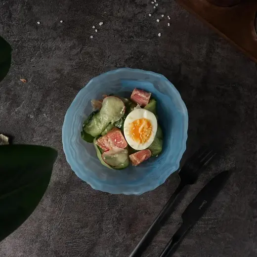 Салатник P.L. Proff Cuisine Blue Sunset матовое стекло 500 мл d 15 см h7 см