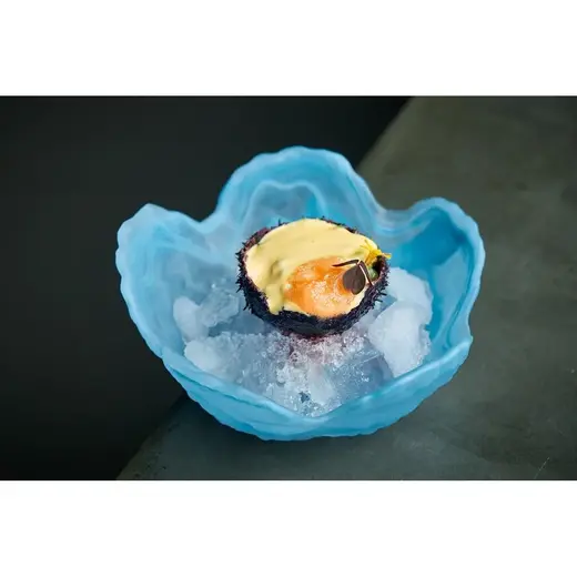 Салатник P.L. Proff Cuisine Blue Sunset звезда матовое стекло 250 мл d 16 см h7,5 см