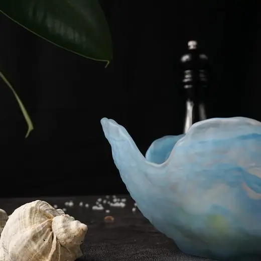 Салатник P.L. Proff Cuisine Blue Sunset звезда матовое стекло 250 мл d 16 см h7,5 см