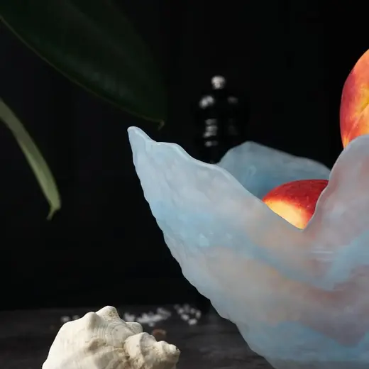 Салатник P.L. Proff Cuisine Blue Sunset звезда матовое стекло 700 мл d 22 см h10 см