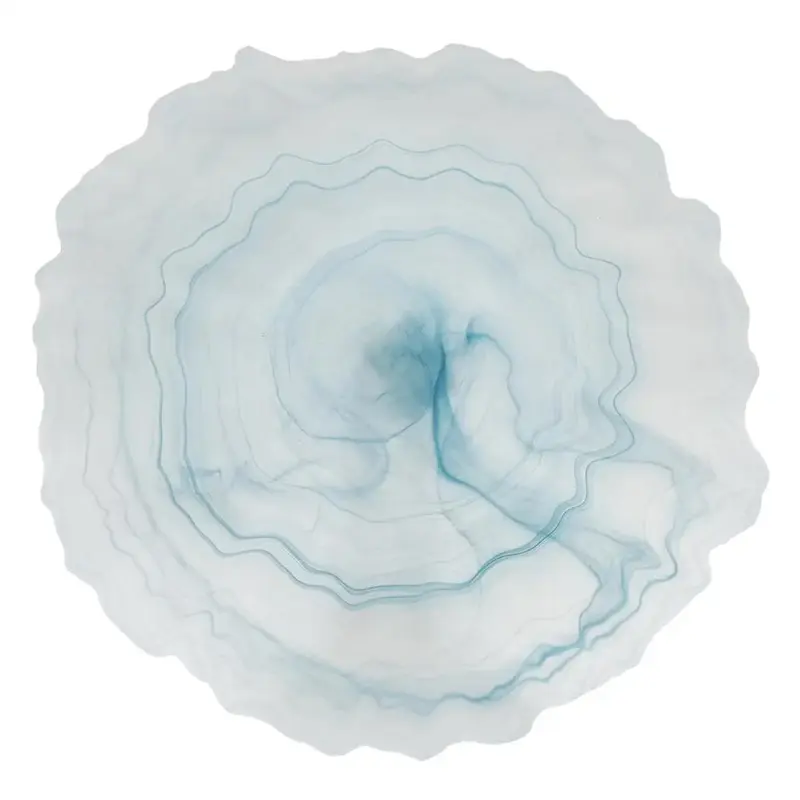 Блюдо круглое, P.L. Proff Cuisine, Blue Sunset, матовое стекло d 33 см h2 см