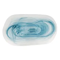 Блюдо овальное P.L. Proff Cuisine Blue Sunset матовое стекло 21*11,5*2 см